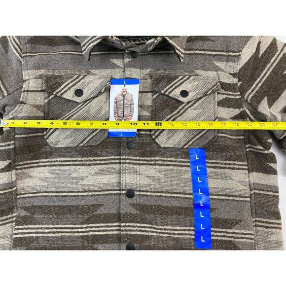 NWT Jachs New York Mens Aztec Sherpa-Lined Snap Button Jacket L - Picture 8 of 16